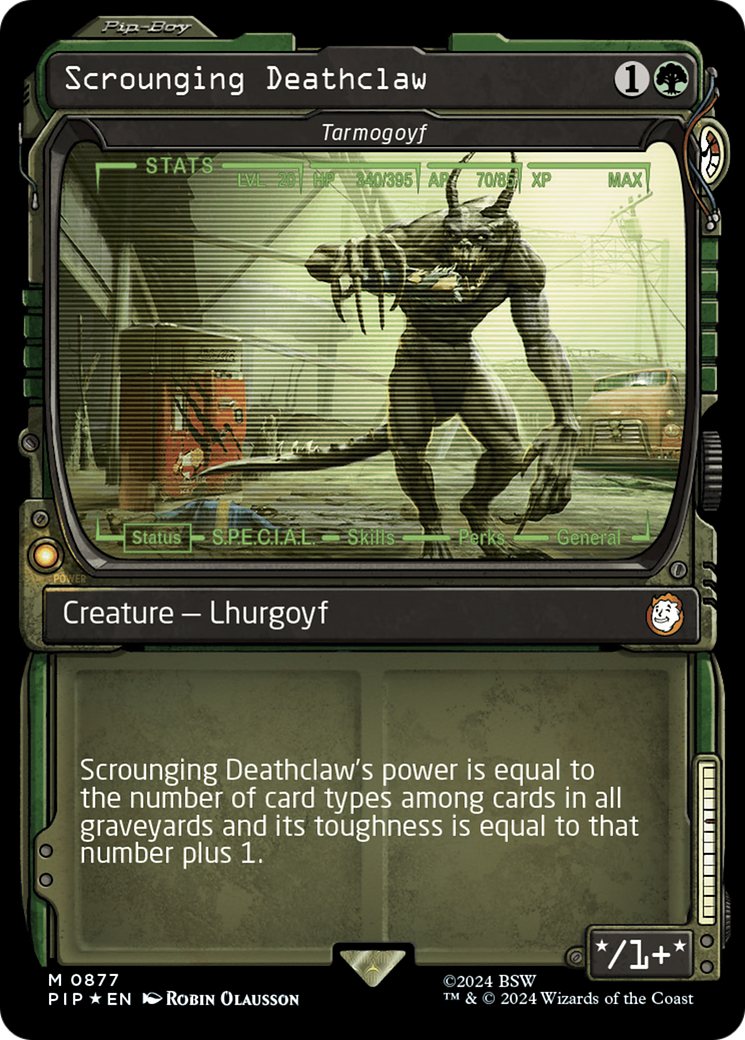 Scrounging Deathclaw - Tarmogoyf (Showcase) (Surge Foil) [Fallout] | GrognardGamesBatavia