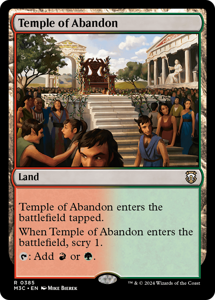 Temple of Abandon (Ripple Foil) [Modern Horizons 3 Commander] | GrognardGamesBatavia