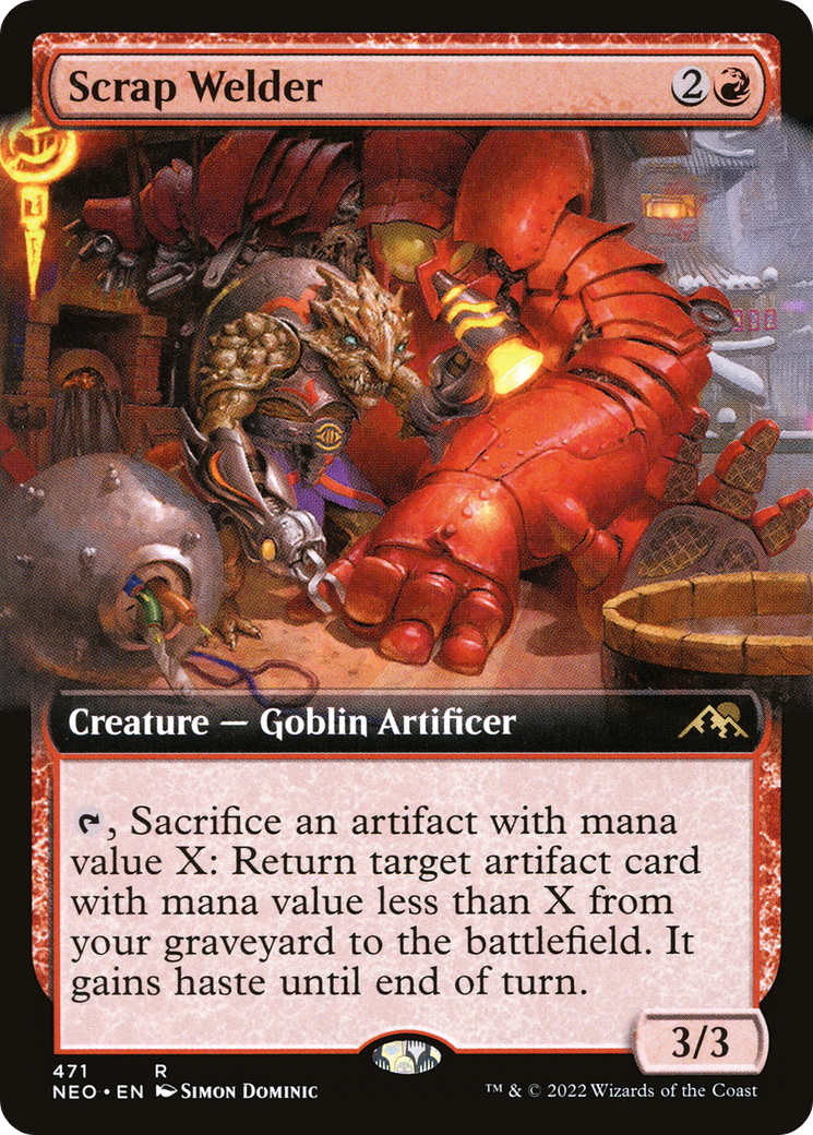 Scrap Welder (Extended Art) [Kamigawa: Neon Dynasty] | GrognardGamesBatavia