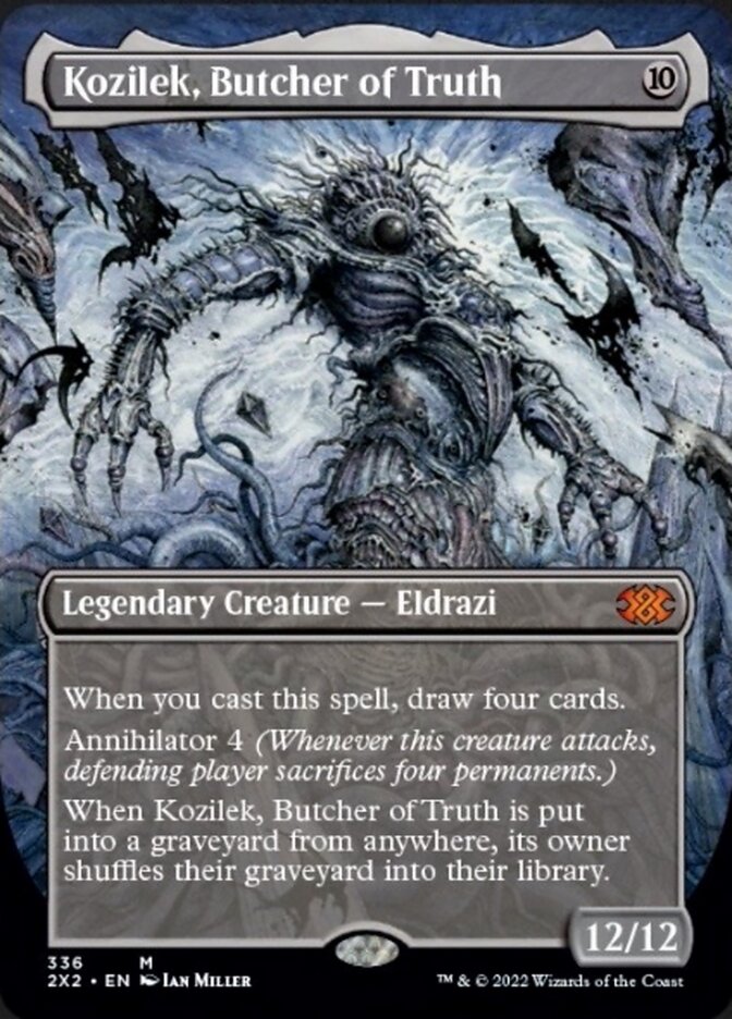 Kozilek, Butcher of Truth (Borderless Alternate Art) [Double Masters 2022] | GrognardGamesBatavia