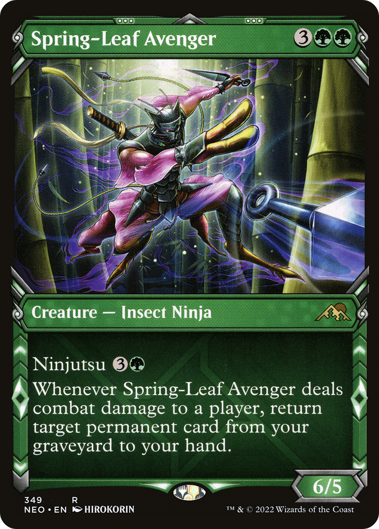 Spring-Leaf Avenger (Showcase Ninja) [Kamigawa: Neon Dynasty] | GrognardGamesBatavia