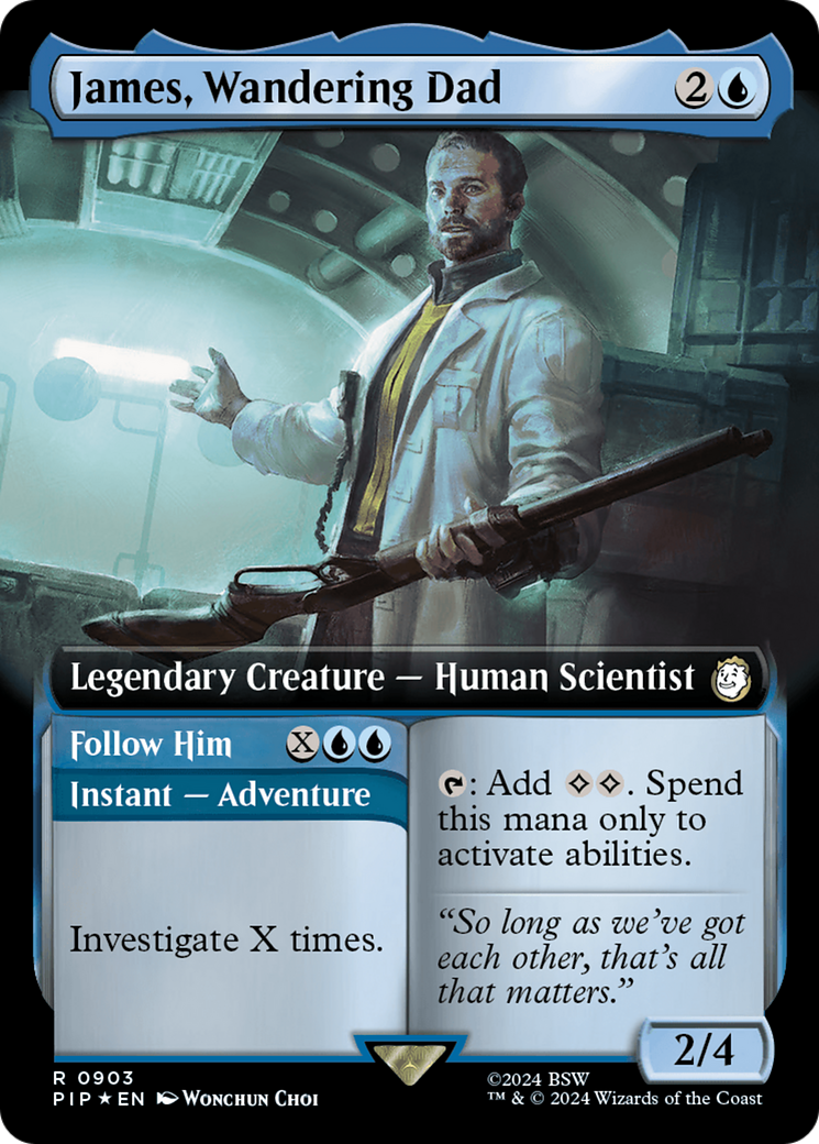 James, Wandering Dad // Follow Him (Extended Art) (Surge Foil) [Fallout] | GrognardGamesBatavia