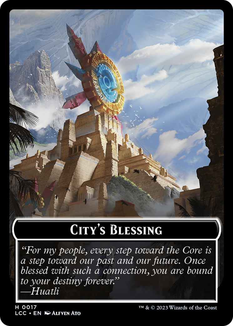 City's Blessing // Pirate (0005) Double-Sided Token [The Lost Caverns of Ixalan Commander Tokens] | GrognardGamesBatavia