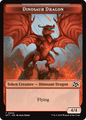 Dinosaur Dragon // Treasure Double-Sided Token [Aetherdrift Tokens] | GrognardGamesBatavia