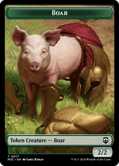 Boar (Ripple Foil) // Forest Dryad Double-Sided Token [Modern Horizons 3 Commander Tokens] | GrognardGamesBatavia