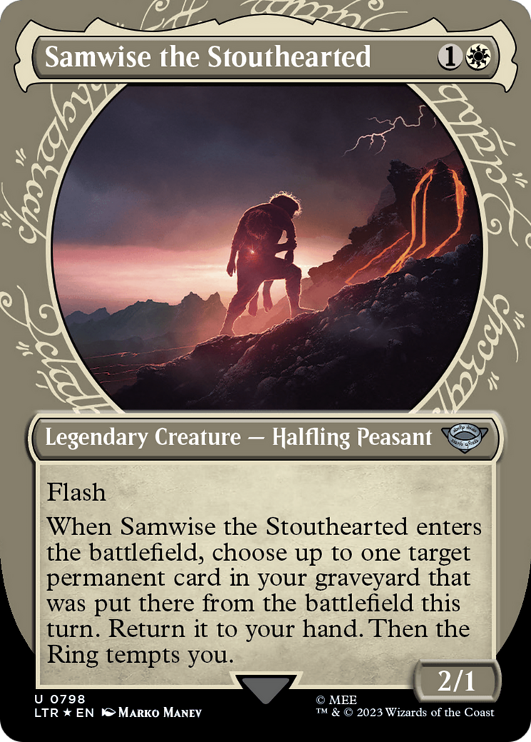 Samwise the Stouthearted (Showcase) (Surge Foil) [The Lord of the Rings: Tales of Middle-Earth] | GrognardGamesBatavia