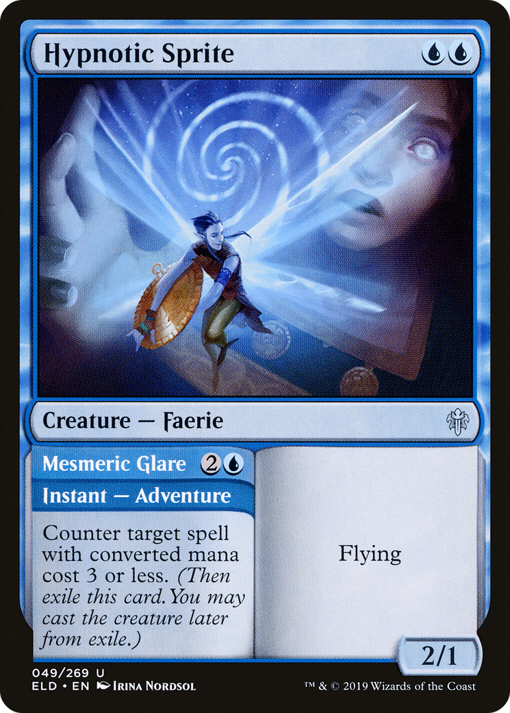 Hypnotic Sprite // Mesmeric Glare [Throne of Eldraine] | GrognardGamesBatavia