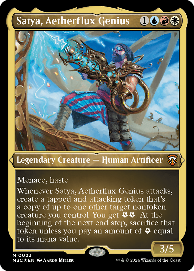 Satya, Aetherflux Genius (Foil Etched) [Modern Horizons 3 Commander] | GrognardGamesBatavia