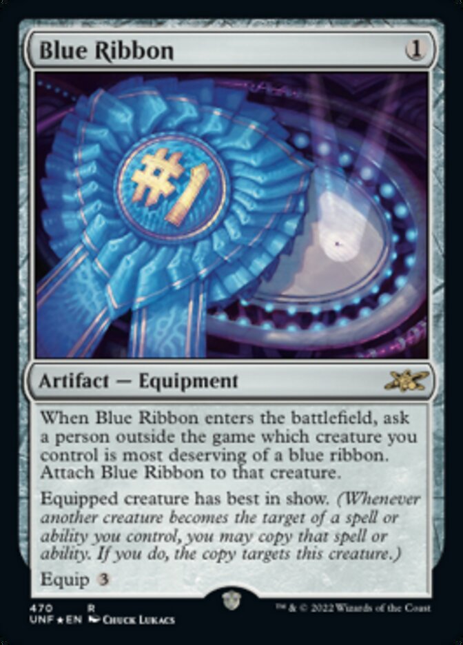 Blue Ribbon (Galaxy Foil) [Unfinity] | GrognardGamesBatavia