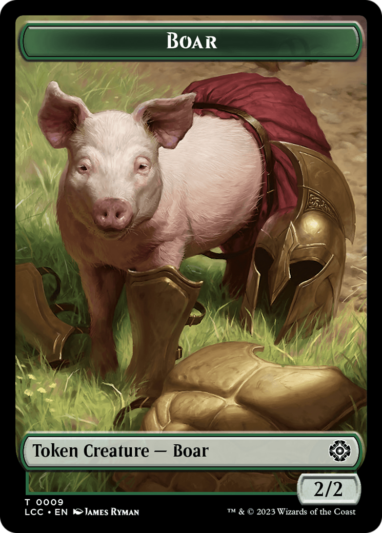 Boar // Merfolk (0005) Double-Sided Token [The Lost Caverns of Ixalan Commander Tokens] | GrognardGamesBatavia