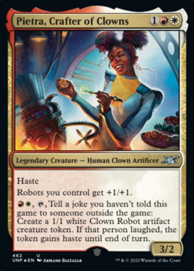 Pietra, Crafter of Clowns (Galaxy Foil) [Unfinity] | GrognardGamesBatavia