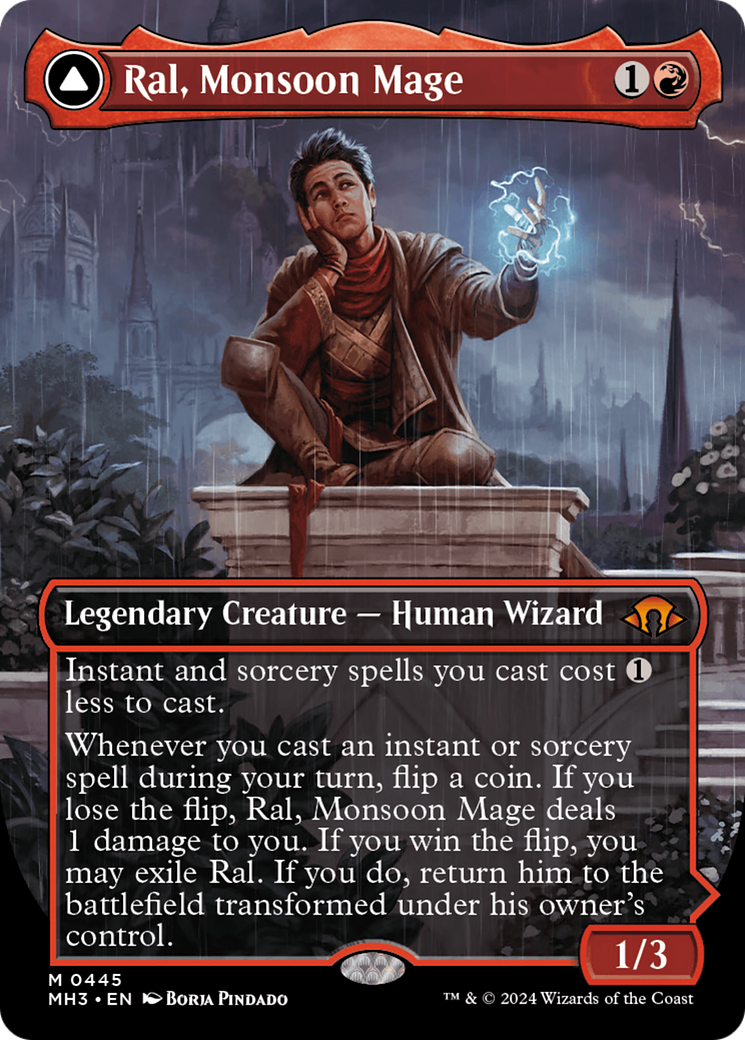 Ral, Monsoon Mage // Ral, Leyline Prodigy (Borderless) [Modern Horizons 3] | GrognardGamesBatavia