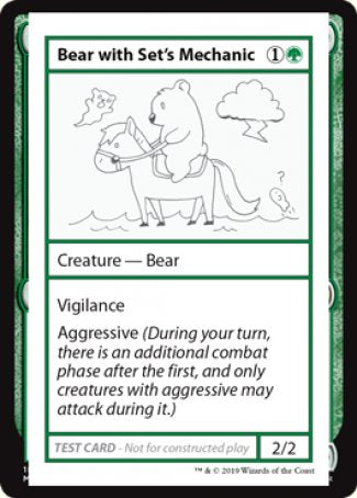 Bear with Set's Mechanic (2021 Edition) [Mystery Booster Playtest Cards] | GrognardGamesBatavia