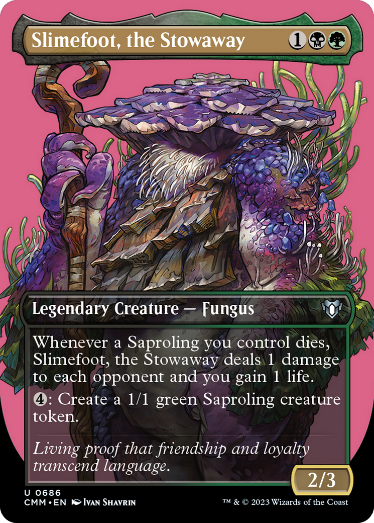 Slimefoot, the Stowaway (Borderless Profile) [Commander Masters] | GrognardGamesBatavia