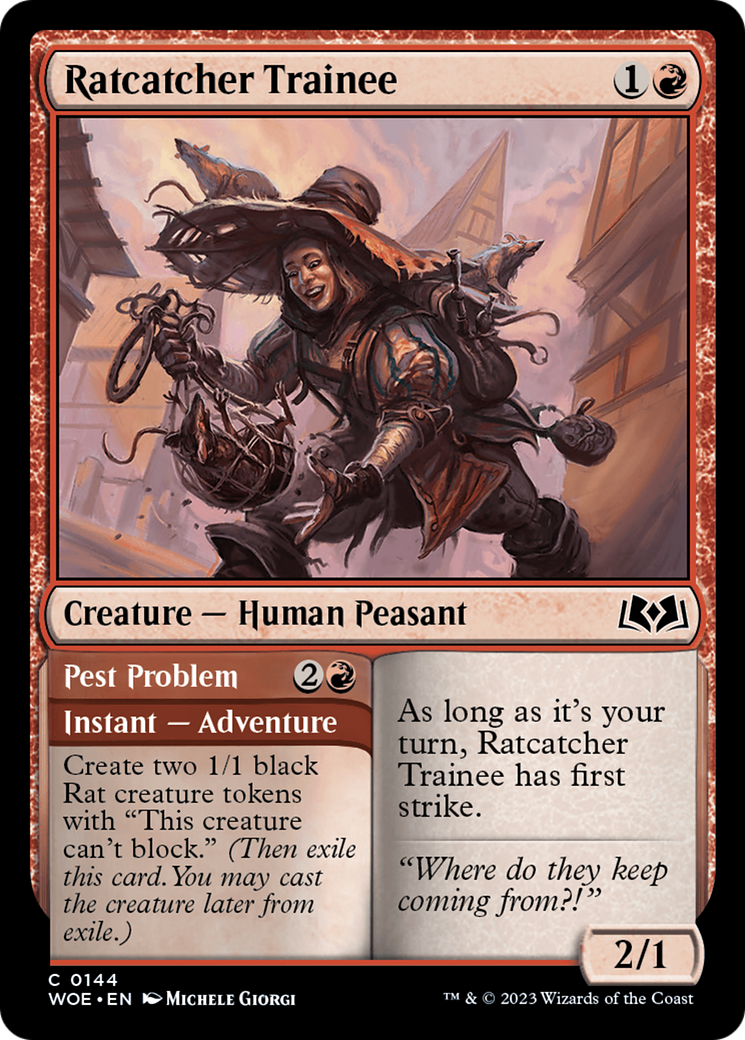 Ratcatcher Trainee // Pest Problem [Wilds of Eldraine] | GrognardGamesBatavia