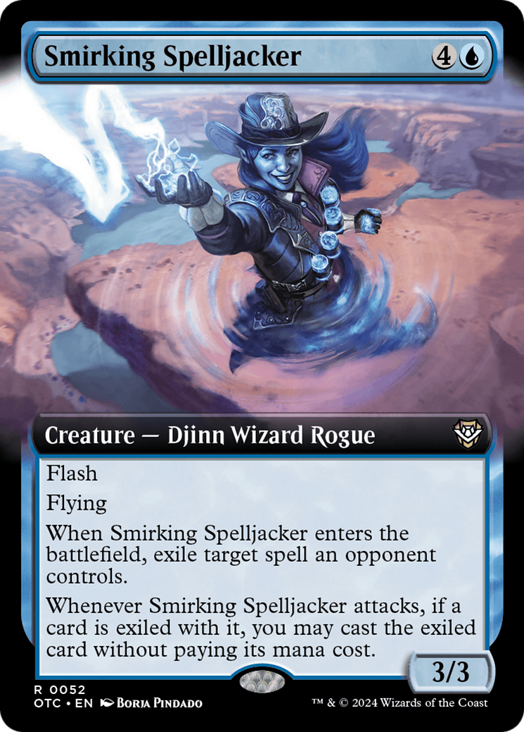 Smirking Spelljacker (Extended Art) [Outlaws of Thunder Junction Commander] | GrognardGamesBatavia