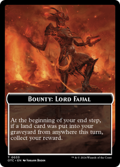 Bounty: Lord Fajjal // Bounty Rules Double-Sided Token [Outlaws of Thunder Junction Commander Tokens] | GrognardGamesBatavia