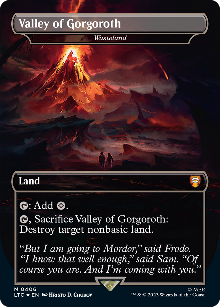 Valley of Gorgoroth - Wasteland (Surge Foil Realms and Relics) [The Lord of the Rings: Tales of Middle-Earth Commander] | GrognardGamesBatavia