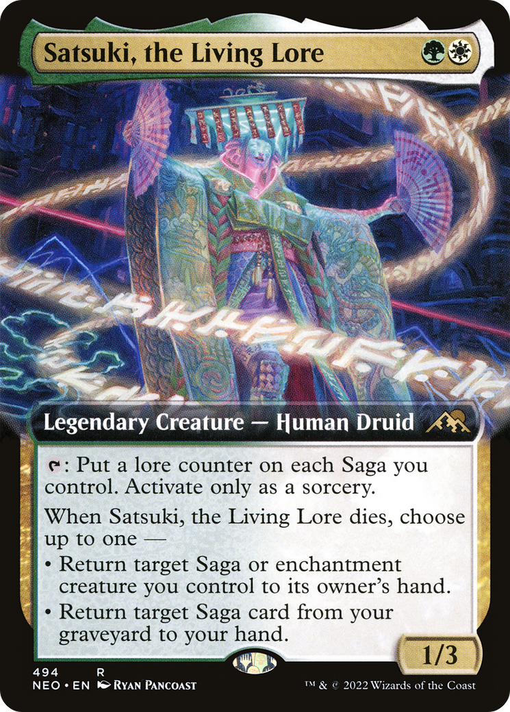 Satsuki, the Living Lore (Extended Art) [Kamigawa: Neon Dynasty] | GrognardGamesBatavia