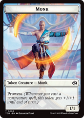 Bird // Monk Double-Sided Token [Tarkir: Dragonstorm Tokens] | GrognardGamesBatavia