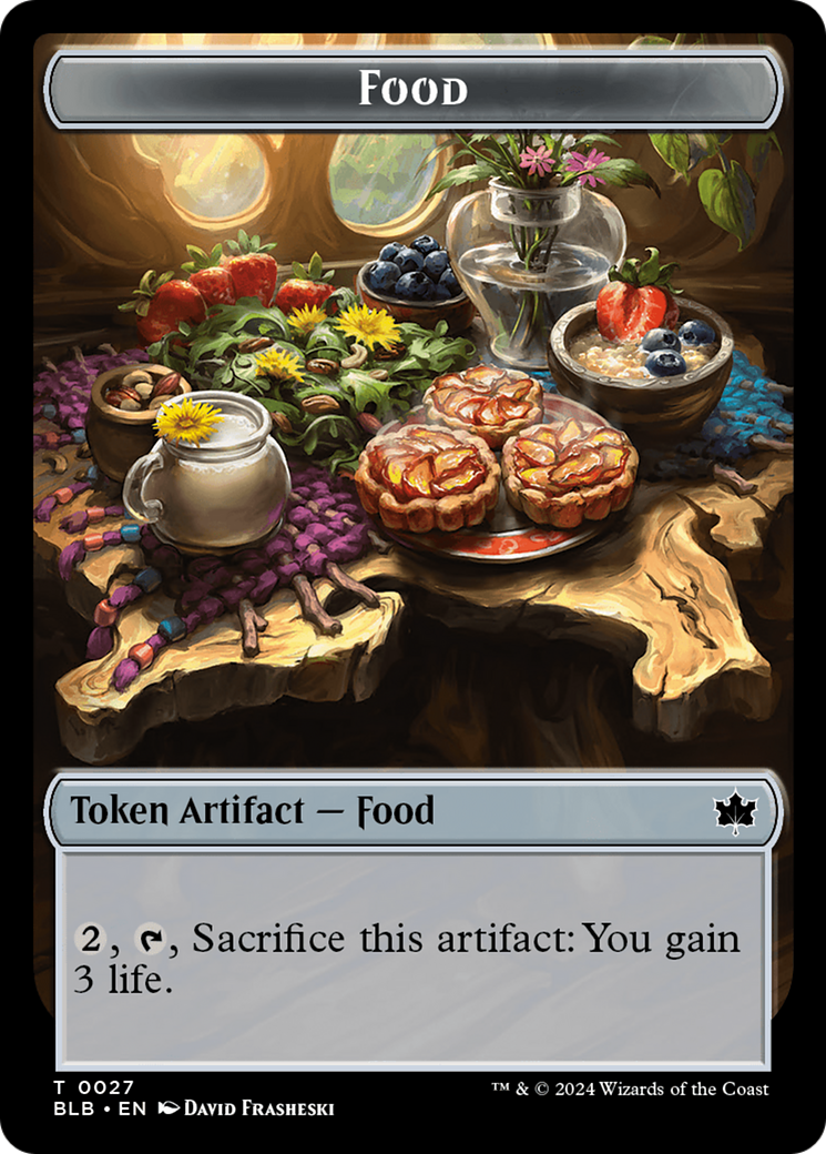 Food // Bushy Bodyguard Double-Sided Token [Bloomburrow Tokens] | GrognardGamesBatavia