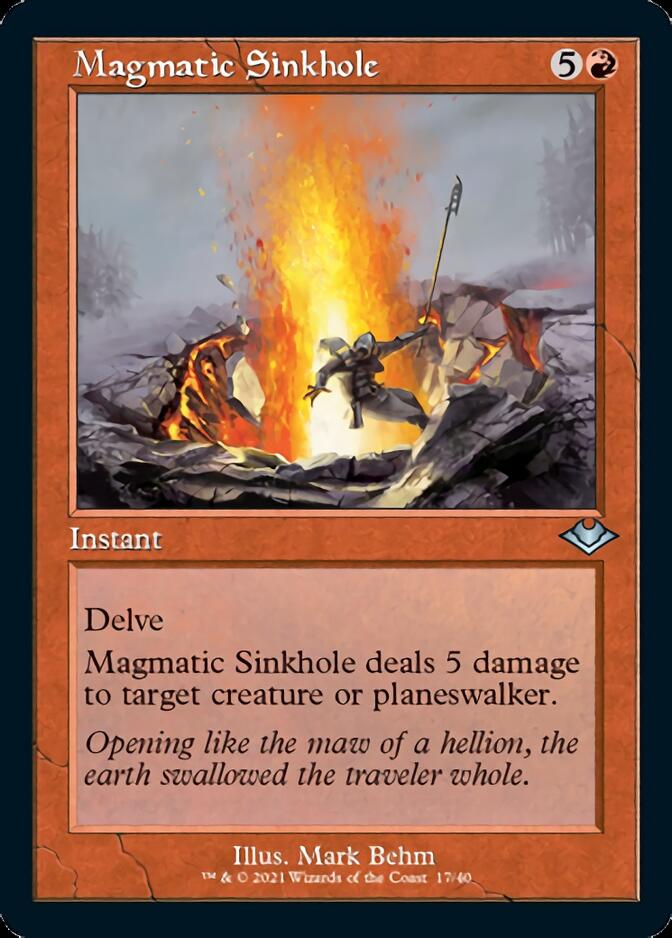 Magmatic Sinkhole (Retro Foil Etched) [Modern Horizons] | GrognardGamesBatavia