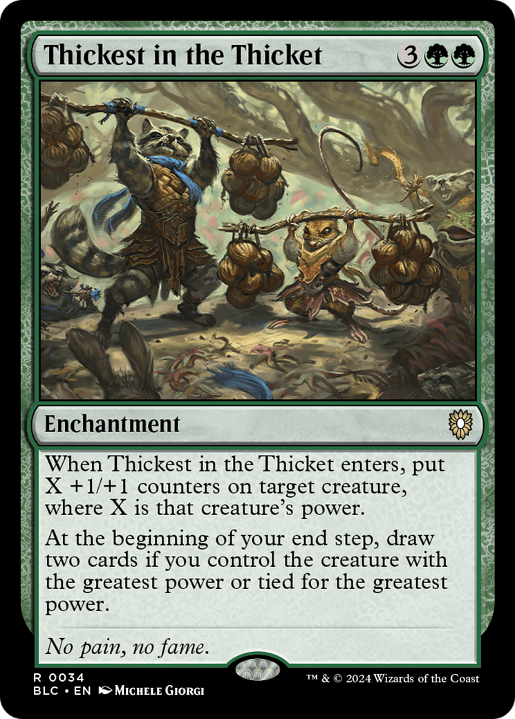 Thickest in the Thicket [Bloomburrow Commander] | GrognardGamesBatavia