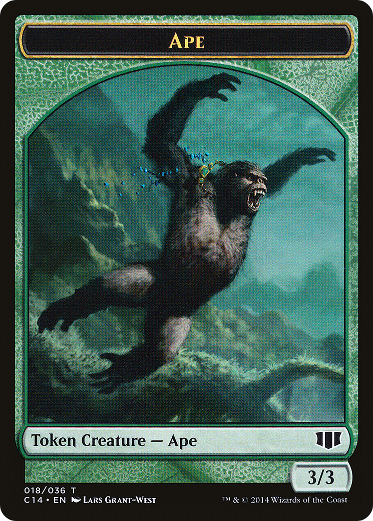 Ape // Zombie (011/036) Double-Sided Token [Commander 2014 Tokens] | GrognardGamesBatavia