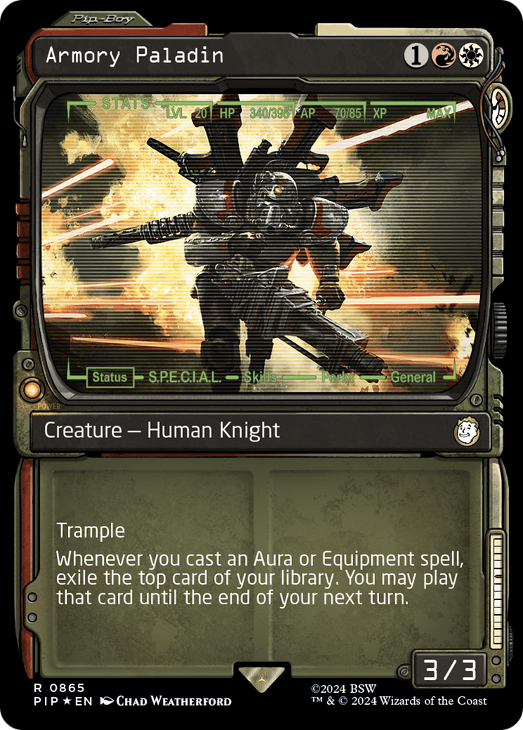Armory Paladin (Showcase) (Surge Foil) [Fallout] | GrognardGamesBatavia