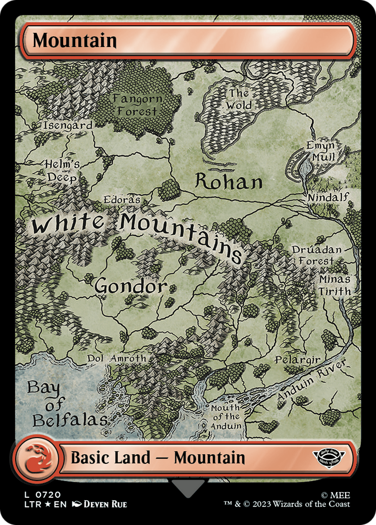 Mountain (720) (Surge Foil) [The Lord of the Rings: Tales of Middle-Earth] | GrognardGamesBatavia