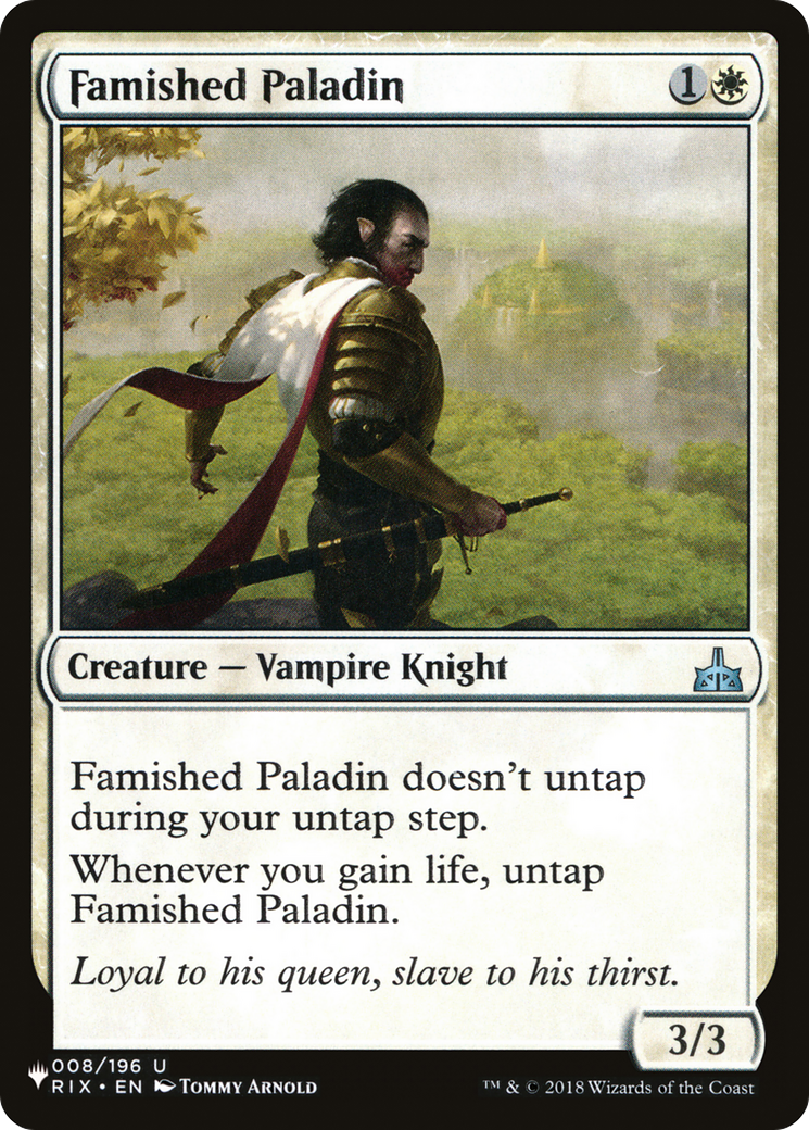 Famished Paladin [The List] | GrognardGamesBatavia