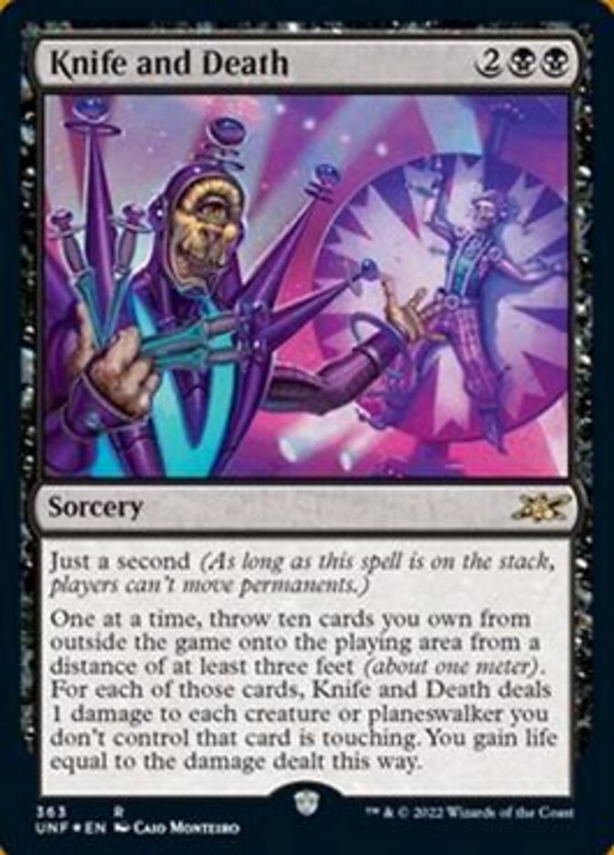 Knife and Death (Galaxy Foil) [Unfinity] | GrognardGamesBatavia