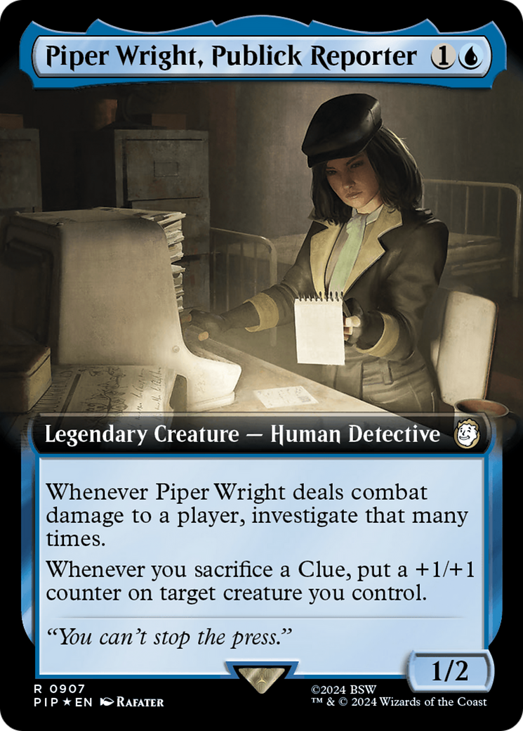 Piper Wright, Publick Reporter (Extended Art) (Surge Foil) [Fallout] | GrognardGamesBatavia