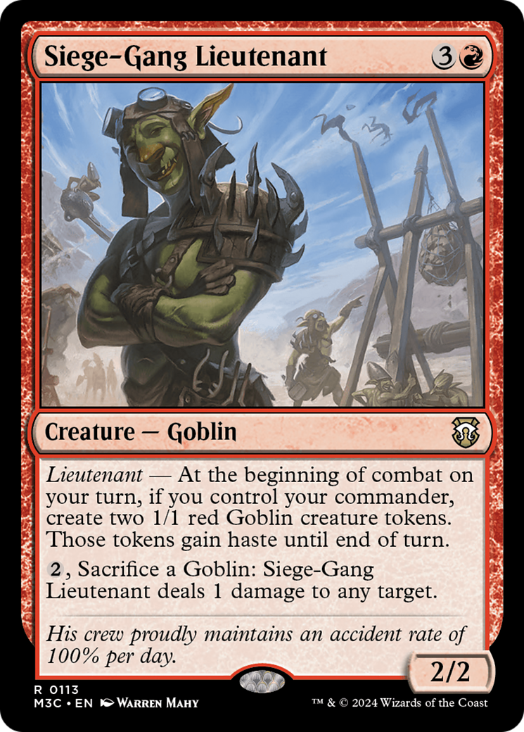 Siege-Gang Lieutenant [Modern Horizons 3 Commander] | GrognardGamesBatavia