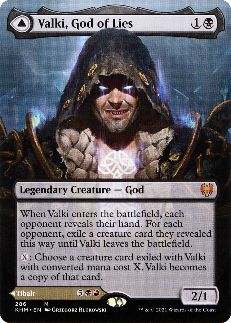 Valki, God of Lies // Tibalt, Cosmic Impostor (Borderless) [Kaldheim] | GrognardGamesBatavia