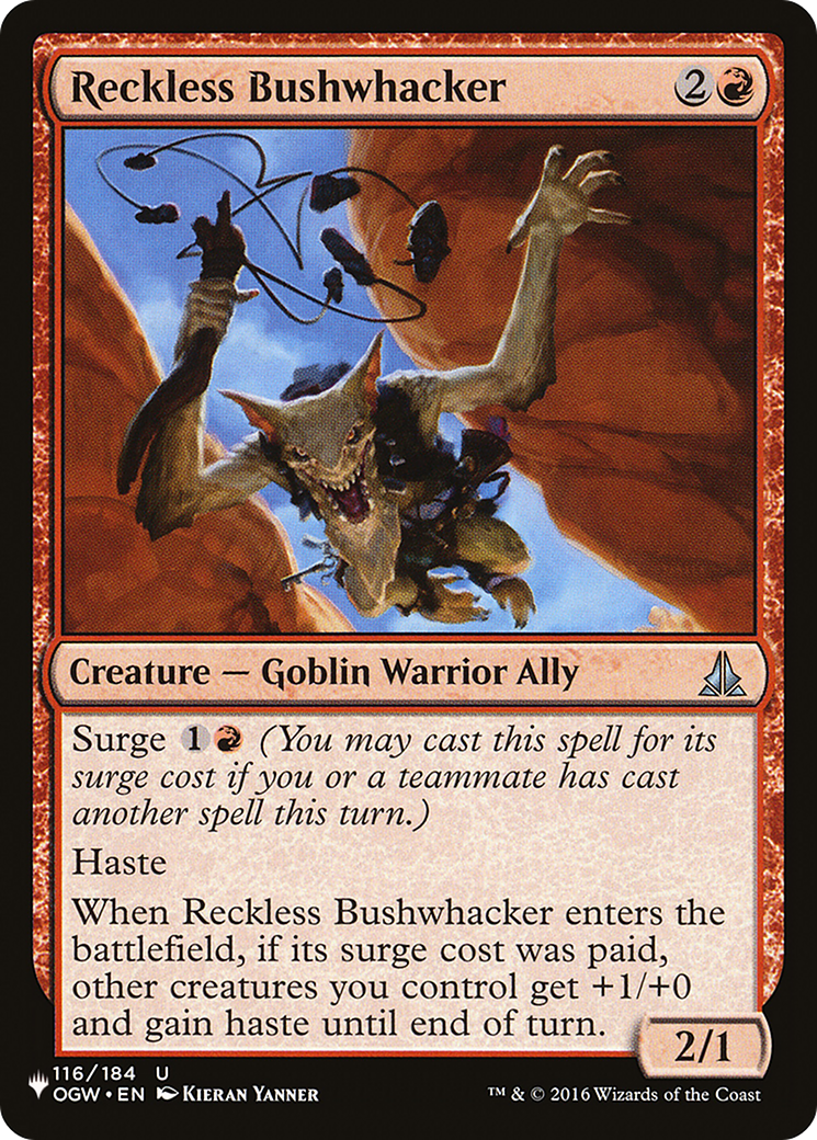 Reckless Bushwhacker [The List Reprints] | GrognardGamesBatavia