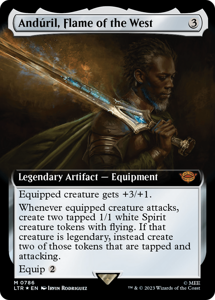 Anduril, Flame of the West (Extended Art) (Surge Foil) [The Lord of the Rings: Tales of Middle-Earth] | GrognardGamesBatavia