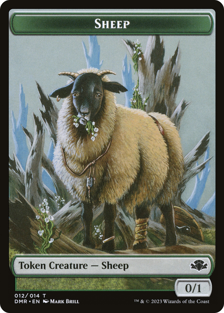 Sheep Token [Dominaria Remastered Tokens] | GrognardGamesBatavia