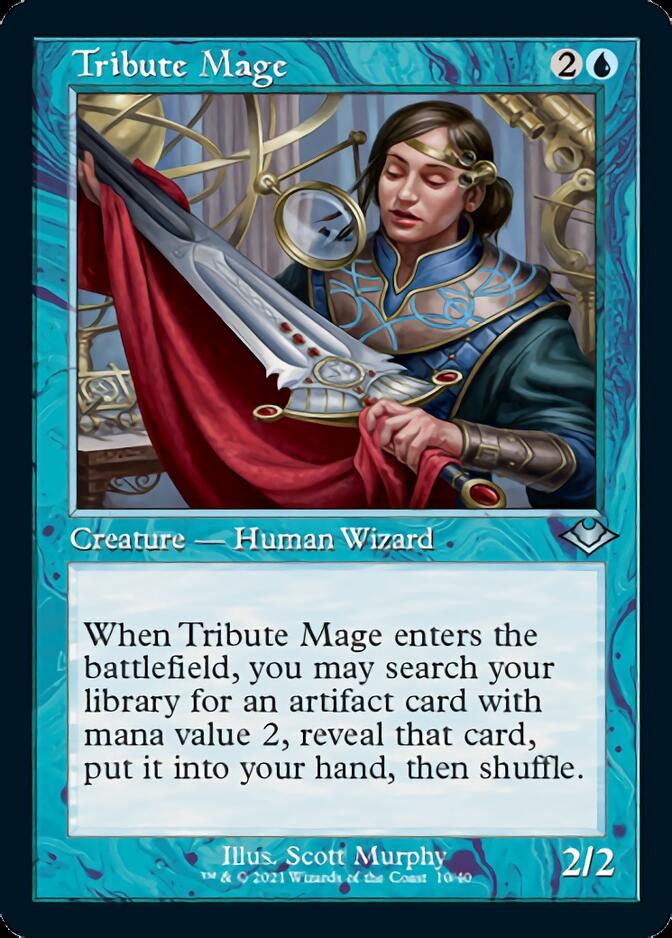 Tribute Mage (Retro Foil Etched) [Modern Horizons] | GrognardGamesBatavia