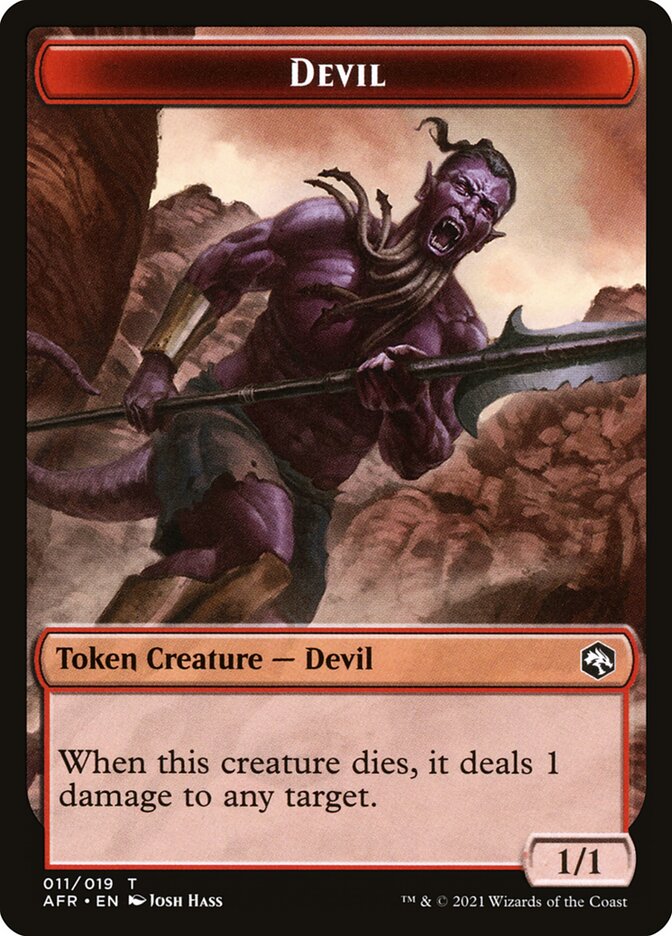 Devil // Icingdeath, Frost Tongue Double-Sided Token [Dungeons & Dragons: Adventures in the Forgotten Realms Tokens] | GrognardGamesBatavia