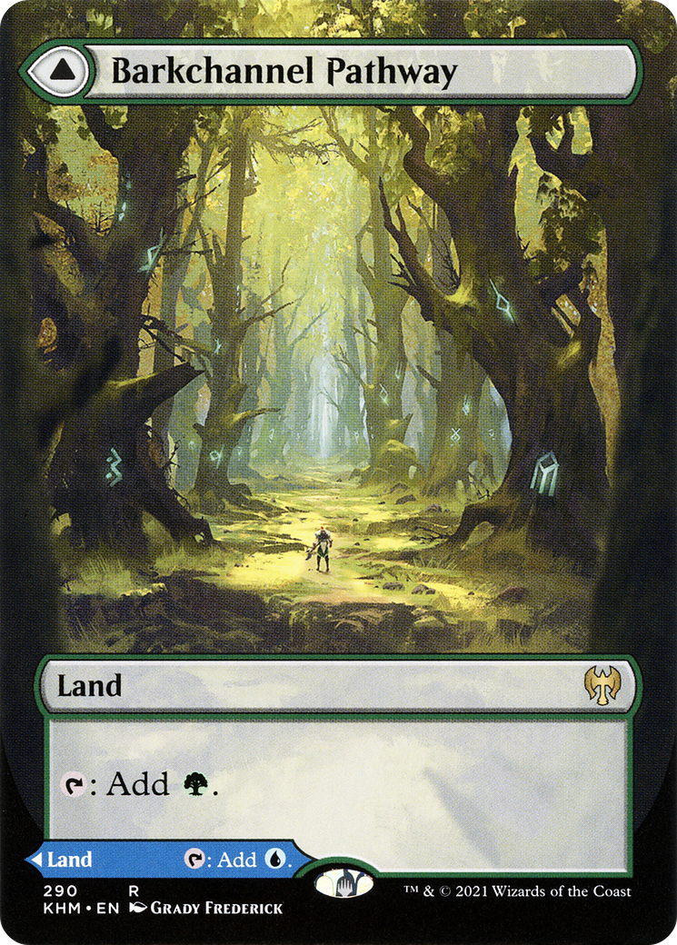 Barkchannel Pathway // Tidechannel Pathway (Borderless Alternate Art) [Kaldheim] | GrognardGamesBatavia
