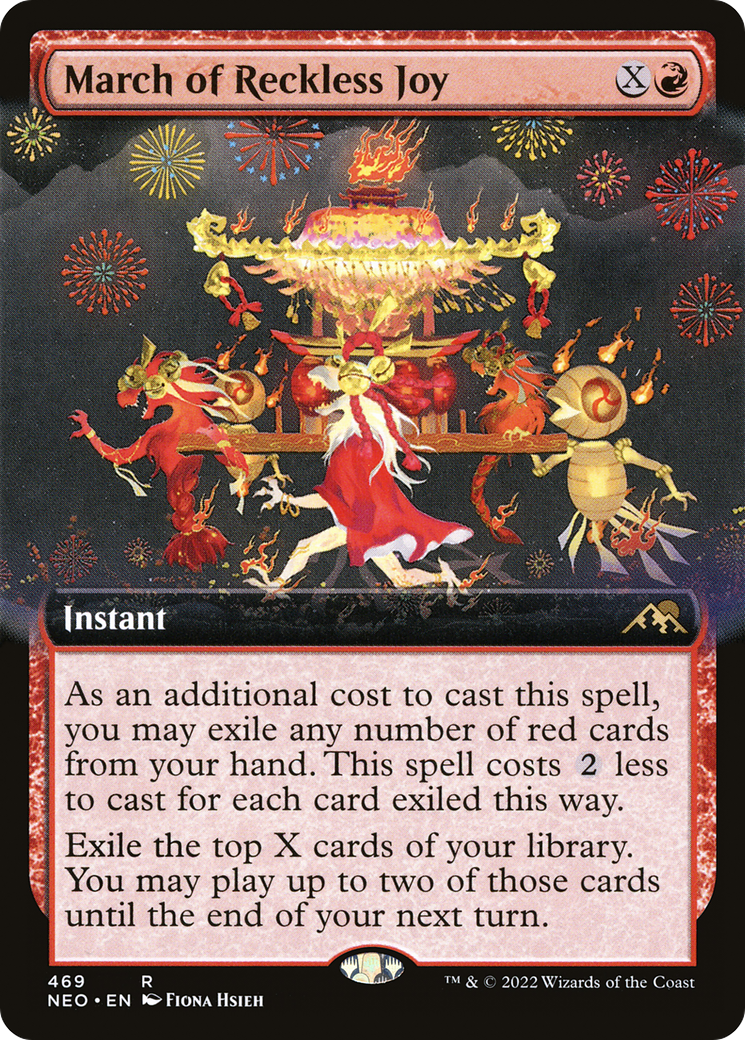 March of Reckless Joy (Extended Art) [Kamigawa: Neon Dynasty] | GrognardGamesBatavia