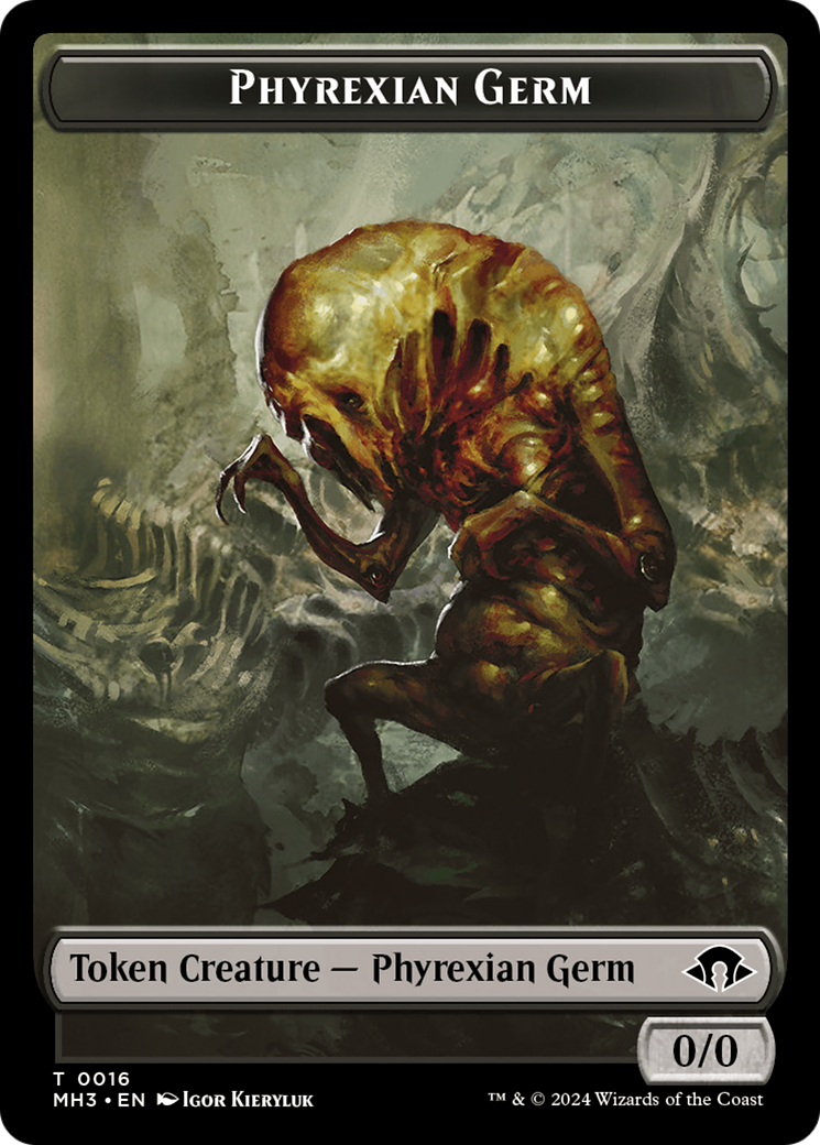 Phyrexian Germ // Zombie Double-Sided Token [Modern Horizons 3 Tokens] | GrognardGamesBatavia