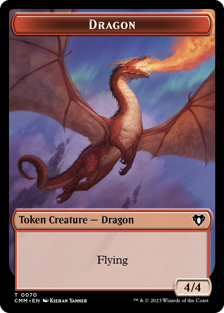 Dragon // Kor Ally Double-Sided Token [Commander Masters Tokens] | GrognardGamesBatavia