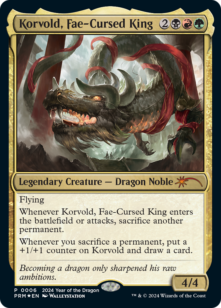 Korvold, Fae-Cursed King (Year of the Dragon 2024) [Standard Showdown Promos] | GrognardGamesBatavia