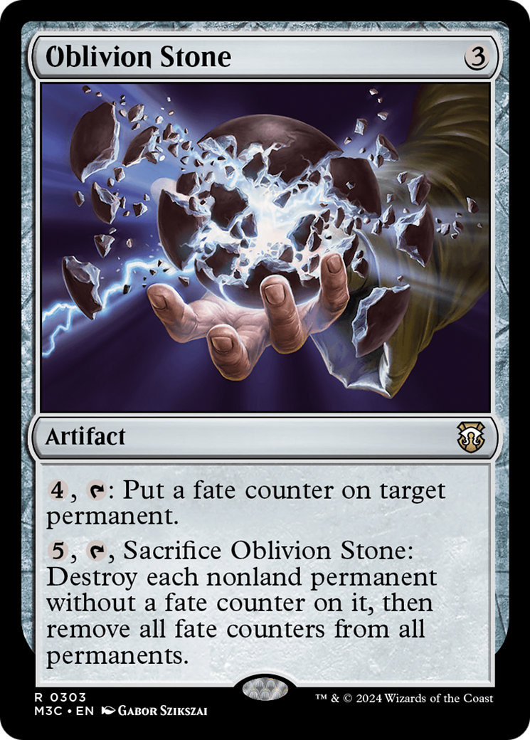 Oblivion Stone (Ripple Foil) [Modern Horizons 3 Commander] | GrognardGamesBatavia