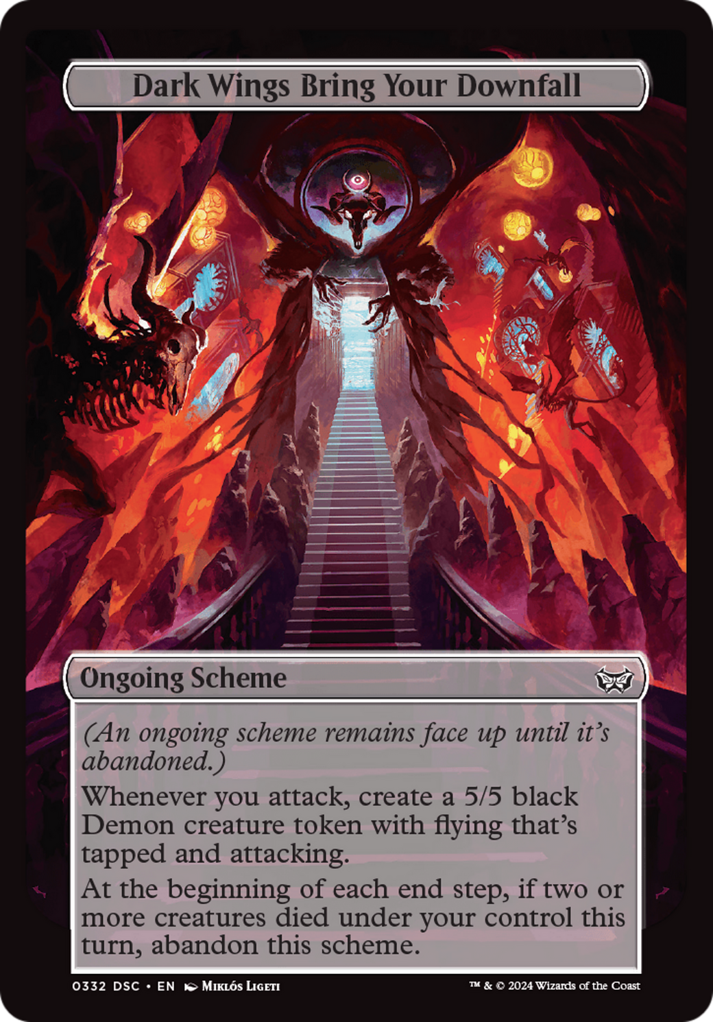 Dark Wings Bring Your Downfall (Full Art) [Duskmourn: Archenemy] | GrognardGamesBatavia