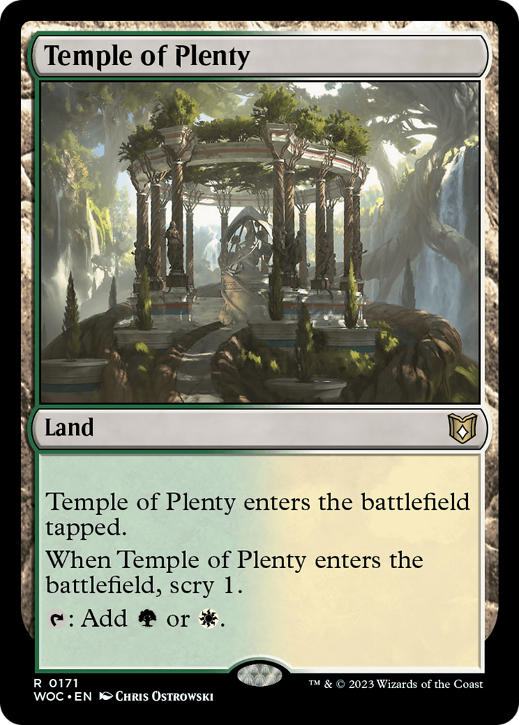 Temple of Plenty [Wilds of Eldraine Commander] | GrognardGamesBatavia