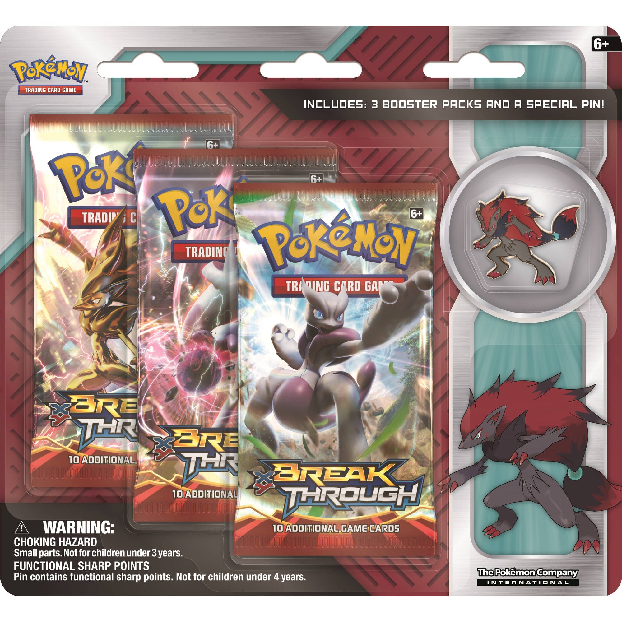 XY: BREAKthrough - Collector's Pin 3-Pack Blister (Zoroark) | GrognardGamesBatavia