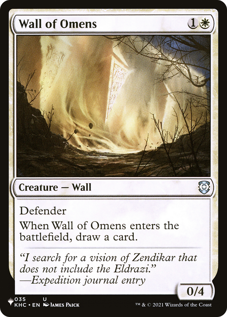 Wall of Omens (KHC) [The List] | GrognardGamesBatavia